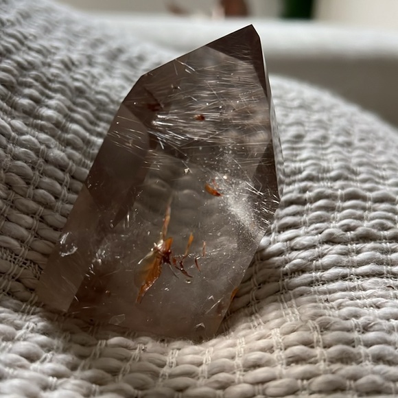 smoky quartz rutile w/ golden healer inclusions - Picture 3 of 16